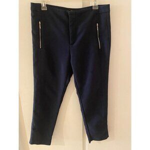 Zara Basic Collection Black  High-Waisted Ankle Pants, Size Large